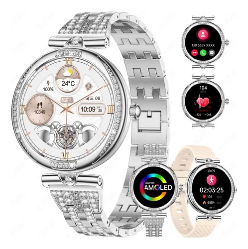 Reloj Inteligente Mujer 1.19 Amoled Relojes Ip68 Impermeable Deportivos Smartwatch Damas Elegante image number null
