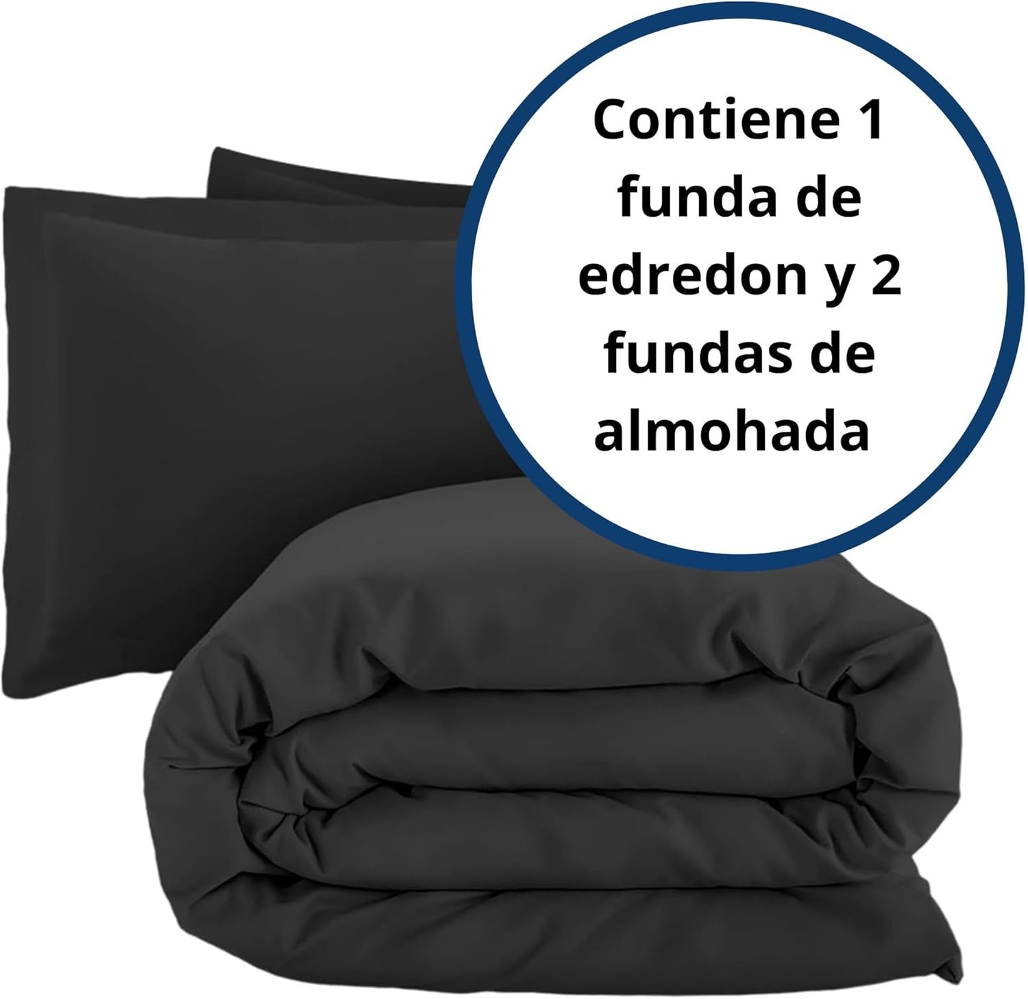 Juego de Funda Duvet para Edredon Queen con Cierre de Botones y 2 Fundas de Almohada, Blanco, Bluelander image number null