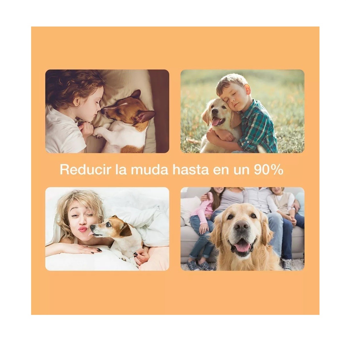 Cepillo Peine Deslanador Perro Gato Para Quita Pelo 2 En 1 Naranja image number null