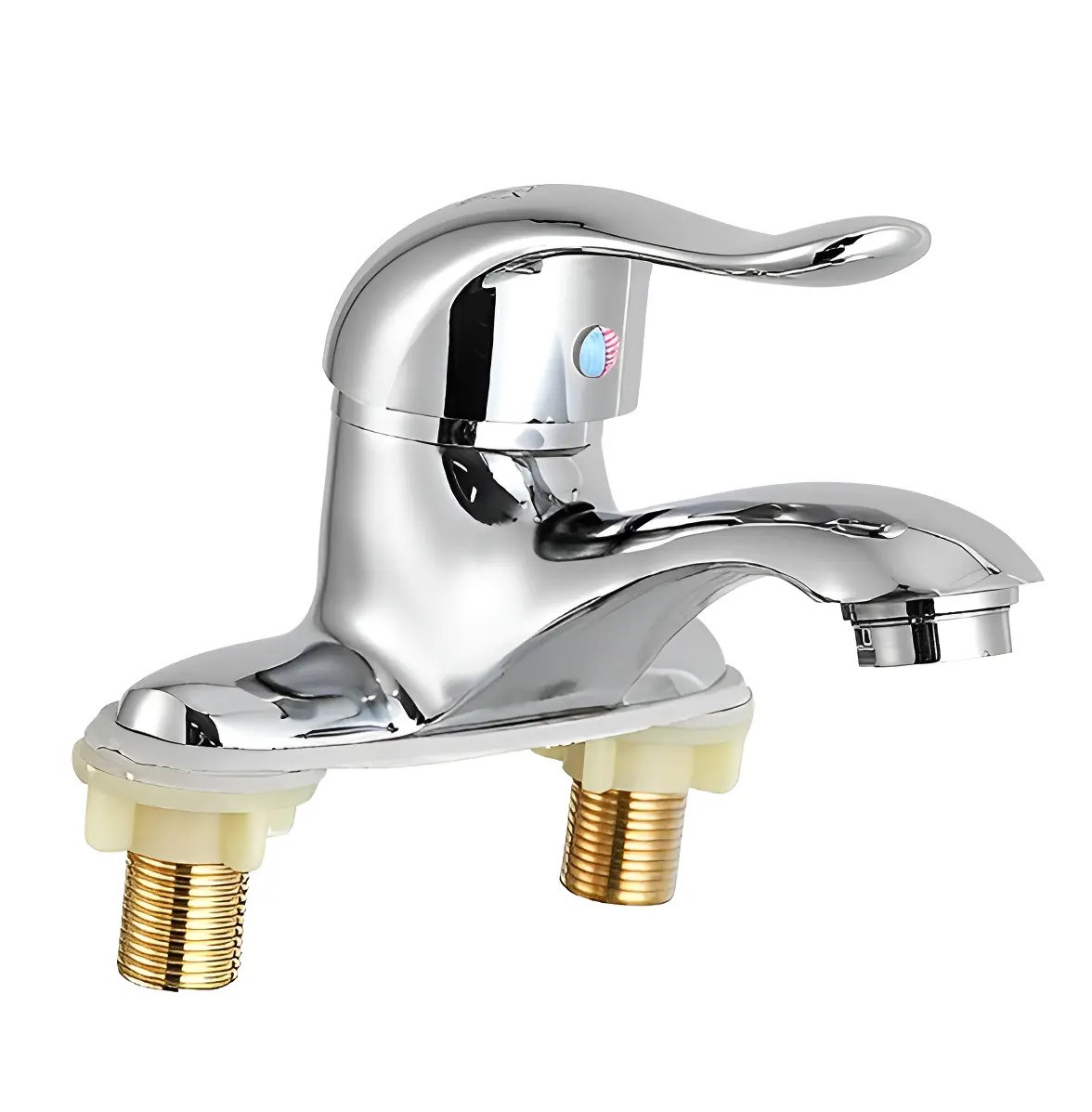 Llave Mezcladora Para Cocina Monomando Lavabo,grifo De Ba&ntilde;o Plata Heroni image number null