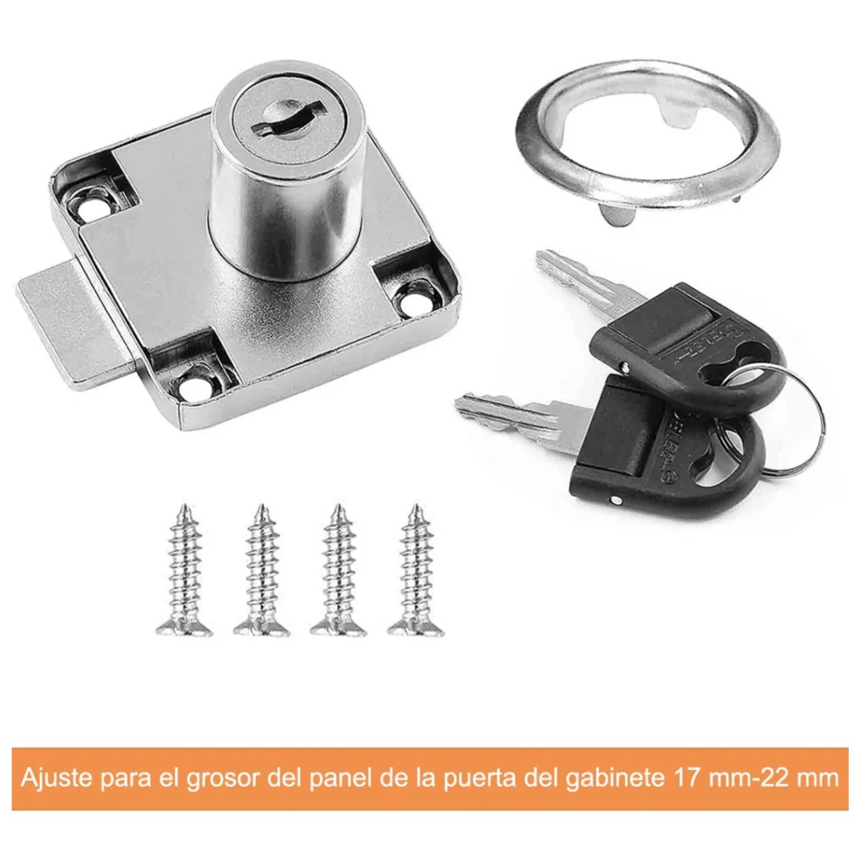 Set 12pcs Cerradura Chapa Para Muebles Cajones Closet Con Llaves Plata image number null