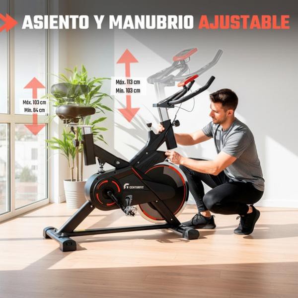 Bicicleta Spinning Fija Estatica Fitness Monitor Cardiaco Centurfit image number null