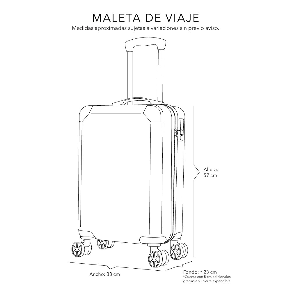 Maleta de Mano R&iacute;gida Expandible 10Kg | Con Ruedas 360&deg; &ndash; Ideal para Viaje y Cabina image number null