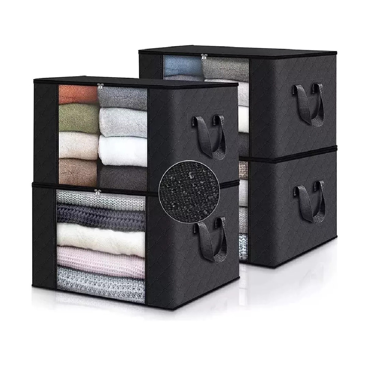 Bolsa De Almacenamiento Para Ropa Edred&oacute;n Plegable Caja 4pzs image number null