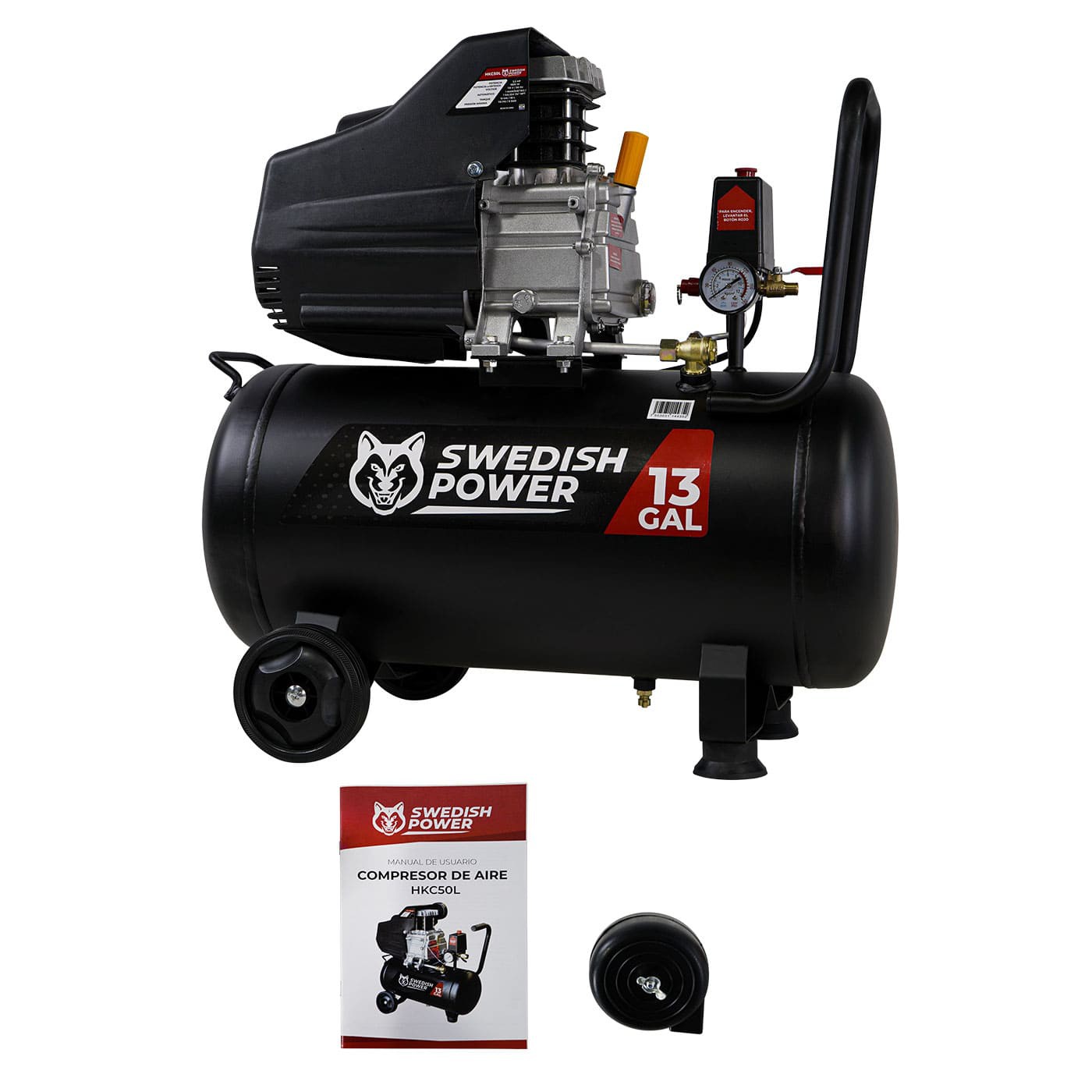 Compresor De Aire El&eacute;ctrico Swedish Husky Power 50 Litros 3.5 Hp - HKC50L image number null