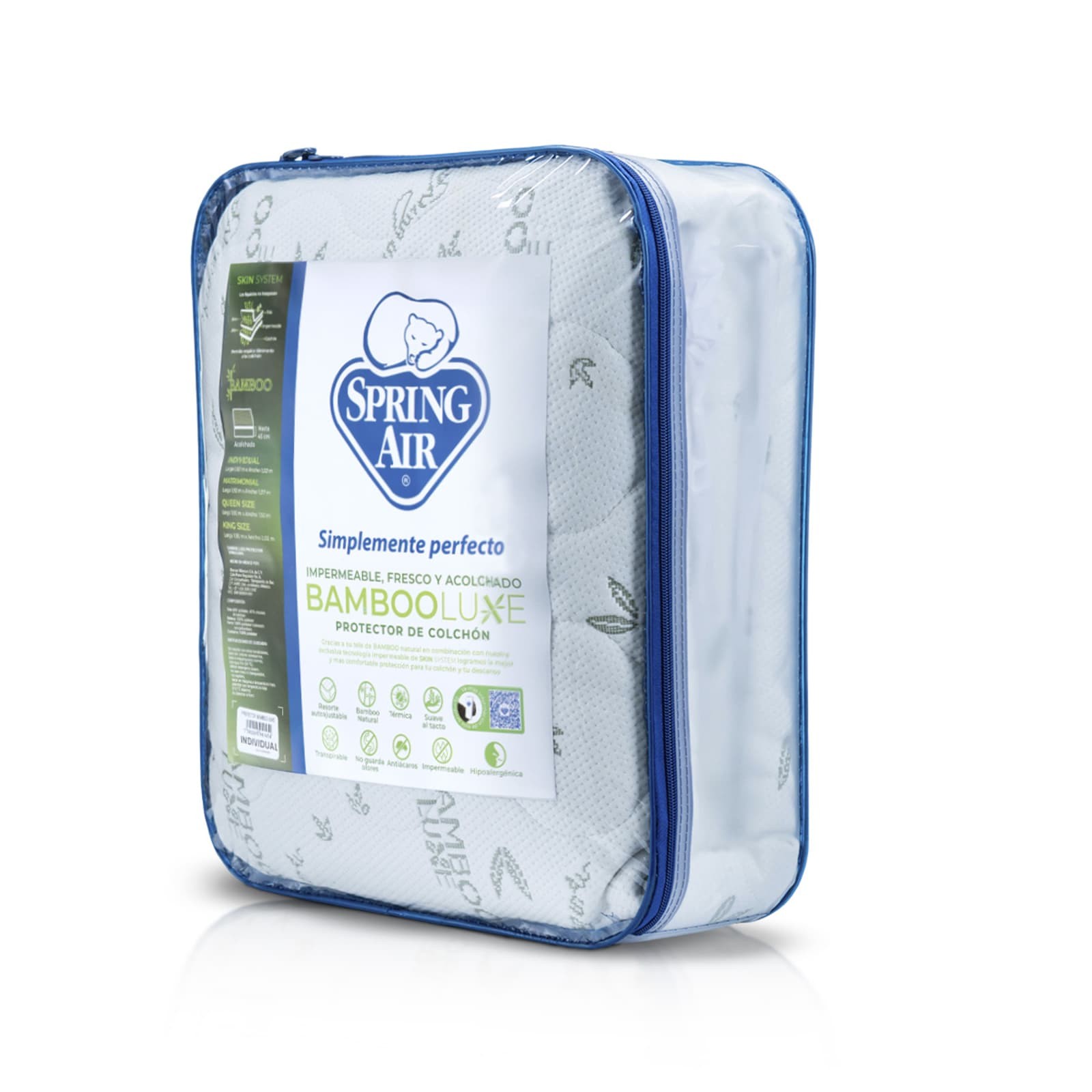 Protector de Colch&oacute;n Bamboo Luxe Impermeable, Hipoalerg&eacute;nico y Fresco Matrimonial image number null
