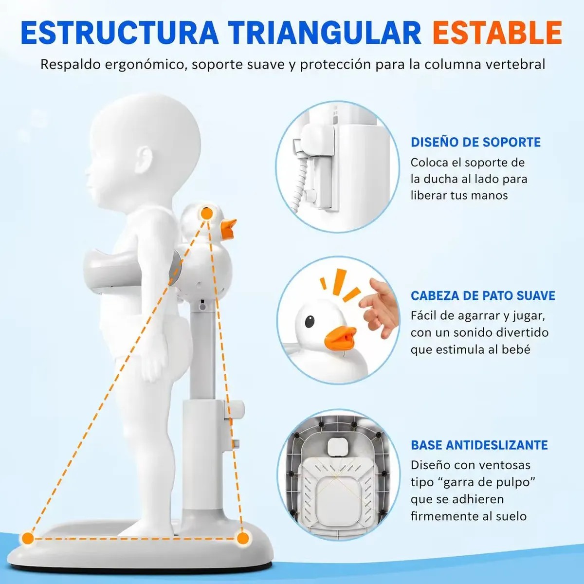 Soporte De Ba&ntilde;o Para Beb&eacute;, Soporte De Ducha Para Reci&eacute;n image number null
