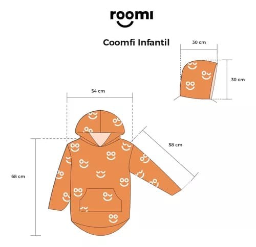 Coomfi - Maxi Hoodie, Sudadera Para Dormir Unitalla Infantil Naranja image number null