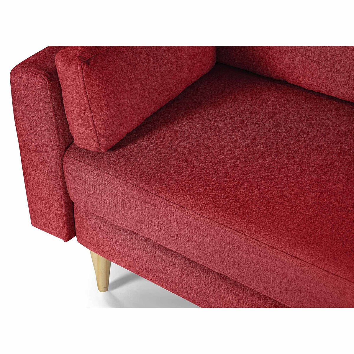 Sof&aacute; Cama Makora Tatiane con Memory Foam, Color Rojo Lino, Respaldo Reclinable de 3 Posiciones image number null
