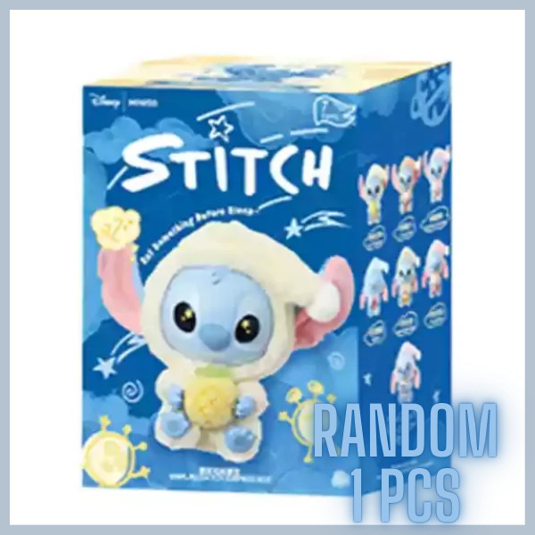 Caja Misteriosa Stich Eat Some Thing Before Sleep Series, Linda mu&ntilde;eca, juguete regalo para ni&ntilde;os, 1 Figura Original, 1 Pcs image number null