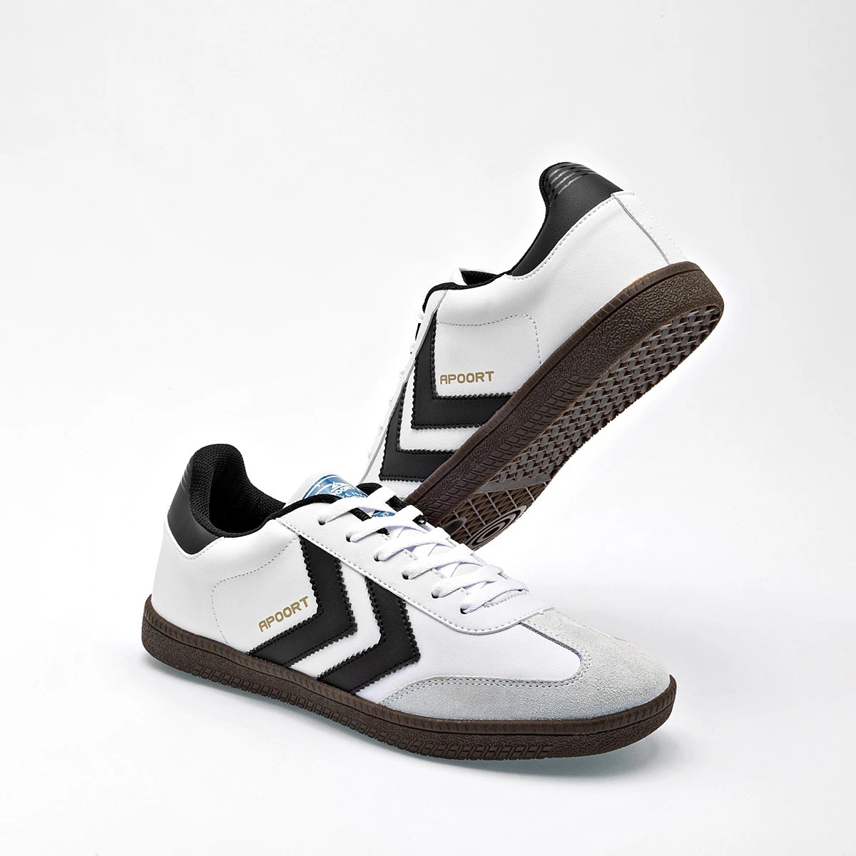TENIS URBANO Apoort JOVEN EN COLOR BLANCO NEGRO GRIS A010 image number null