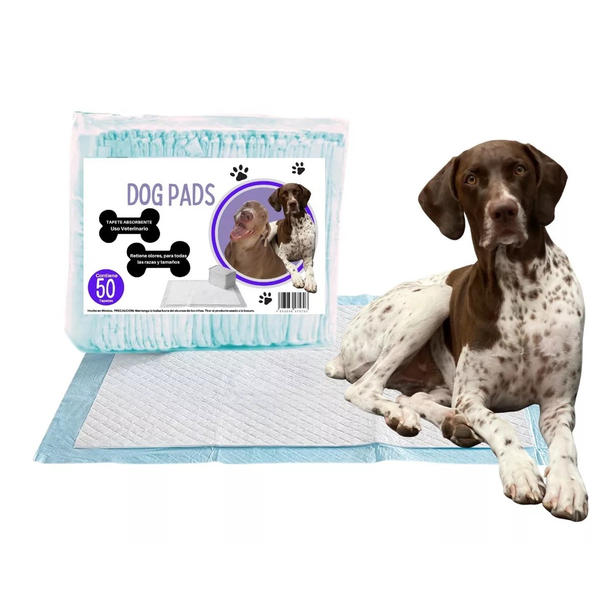 Paquete 50 Tapetes Entrenador Desechable Pa&ntilde;al Para Perro image number null
