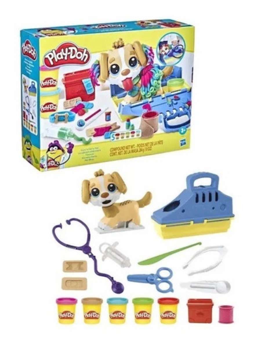 Set De Masas Hasbro Play-doh Veterinario Con Accesorios +3 . image number null