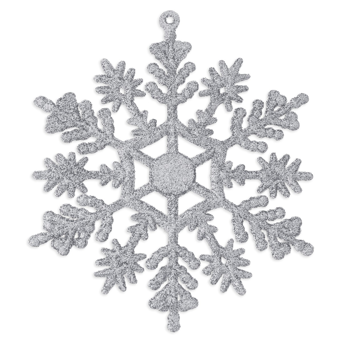 Decoraci&oacute;n Navide&ntilde;a con Adornos para &Aacute;rbol de Navidad (Copo Plateado) ESQUIMAL. image number null