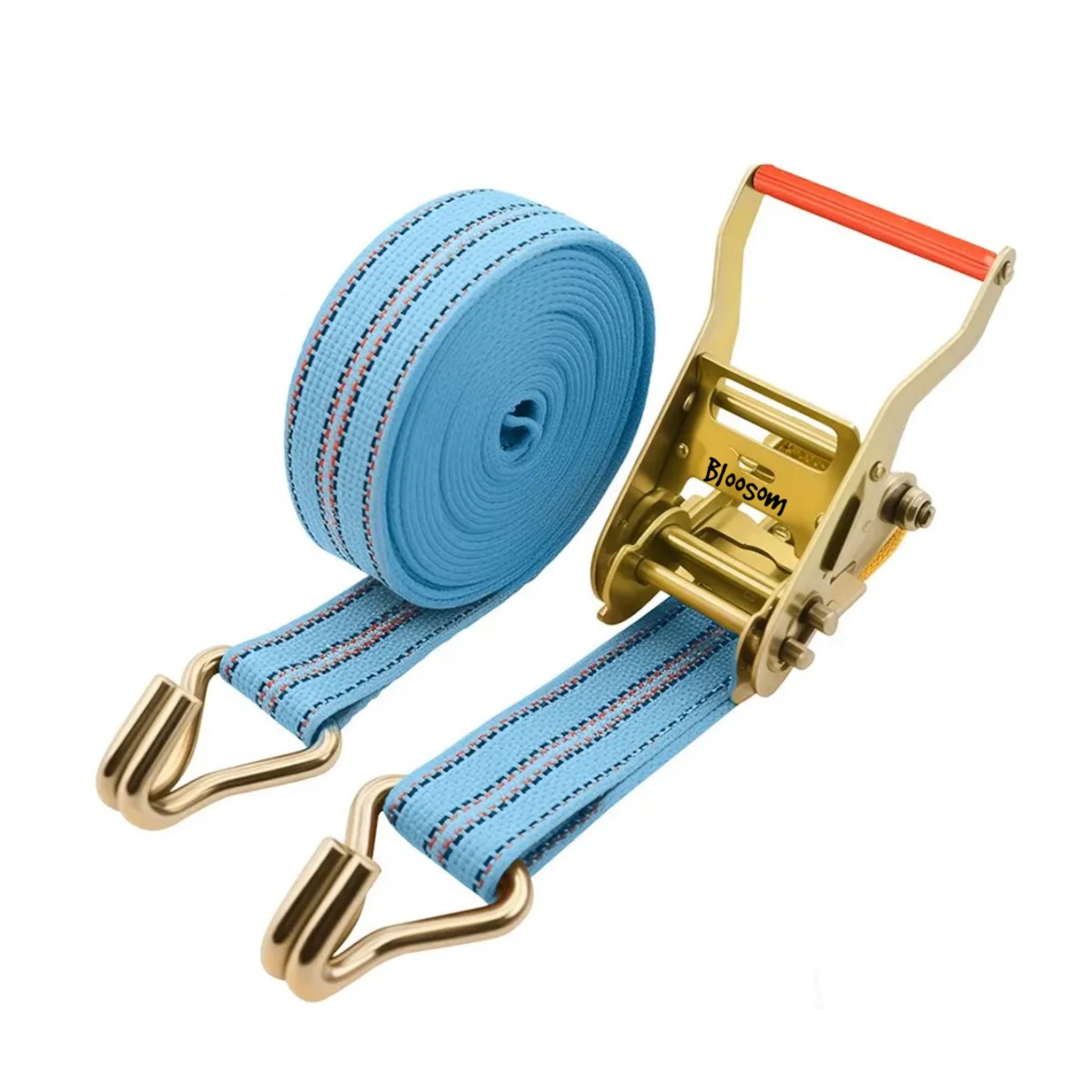 Eslinga Cinta De Amarre Con Matraca 5.5cmx 12m M&aacute;xima 3000kg Azul image number null
