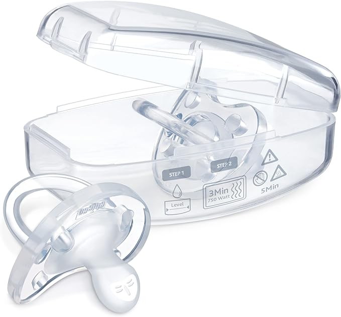 A Chicco Chupete de silicona suave, Transparente, 0-6 Month image number null