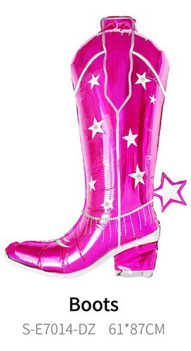 "4&times;botas Sombrero Globo Vaquero Vaquera Fiesta Decoraci&oacute;n rosa ". image number null
