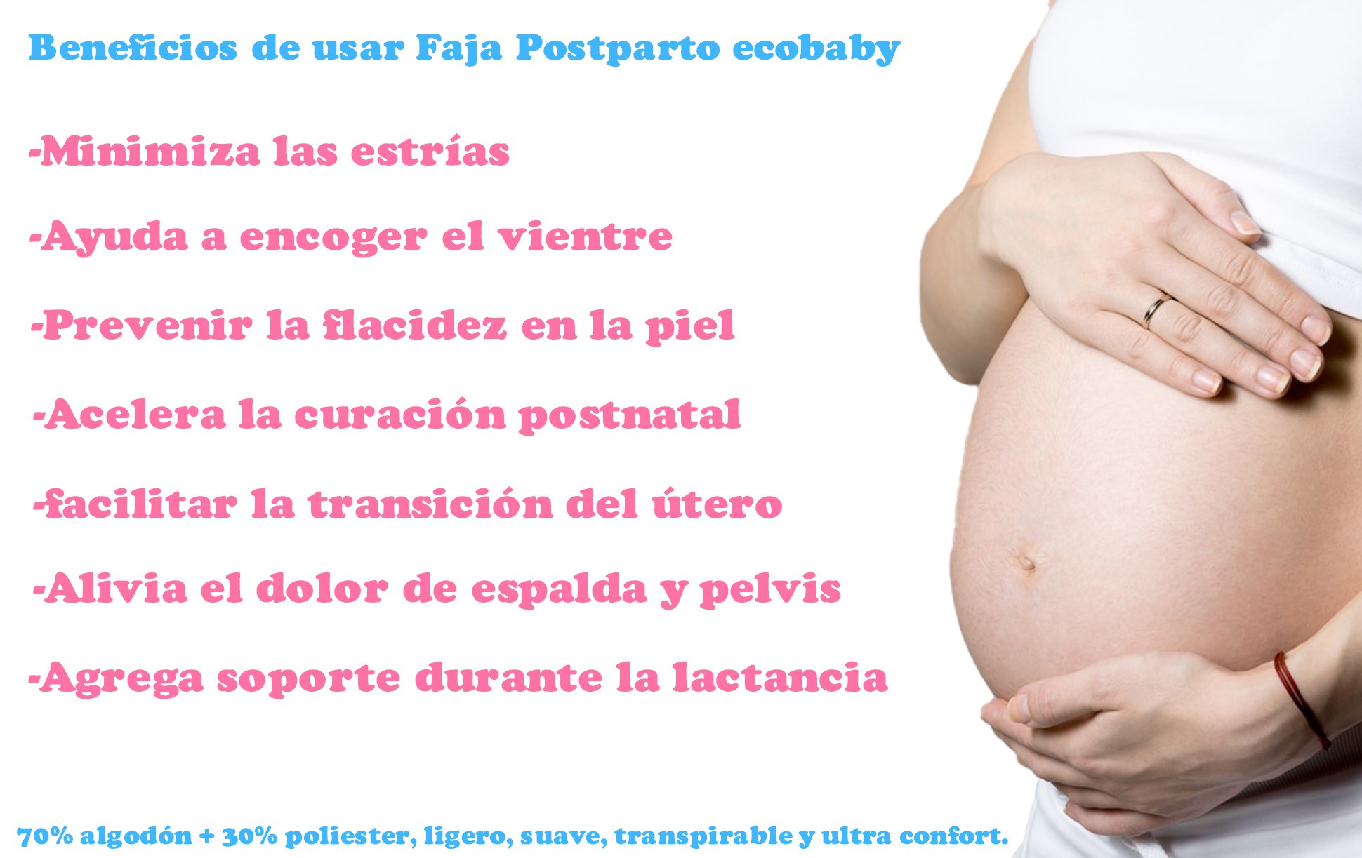 Faja Postparto Ajustable Reductora 3 Pzs Vientre Maternidad image number null