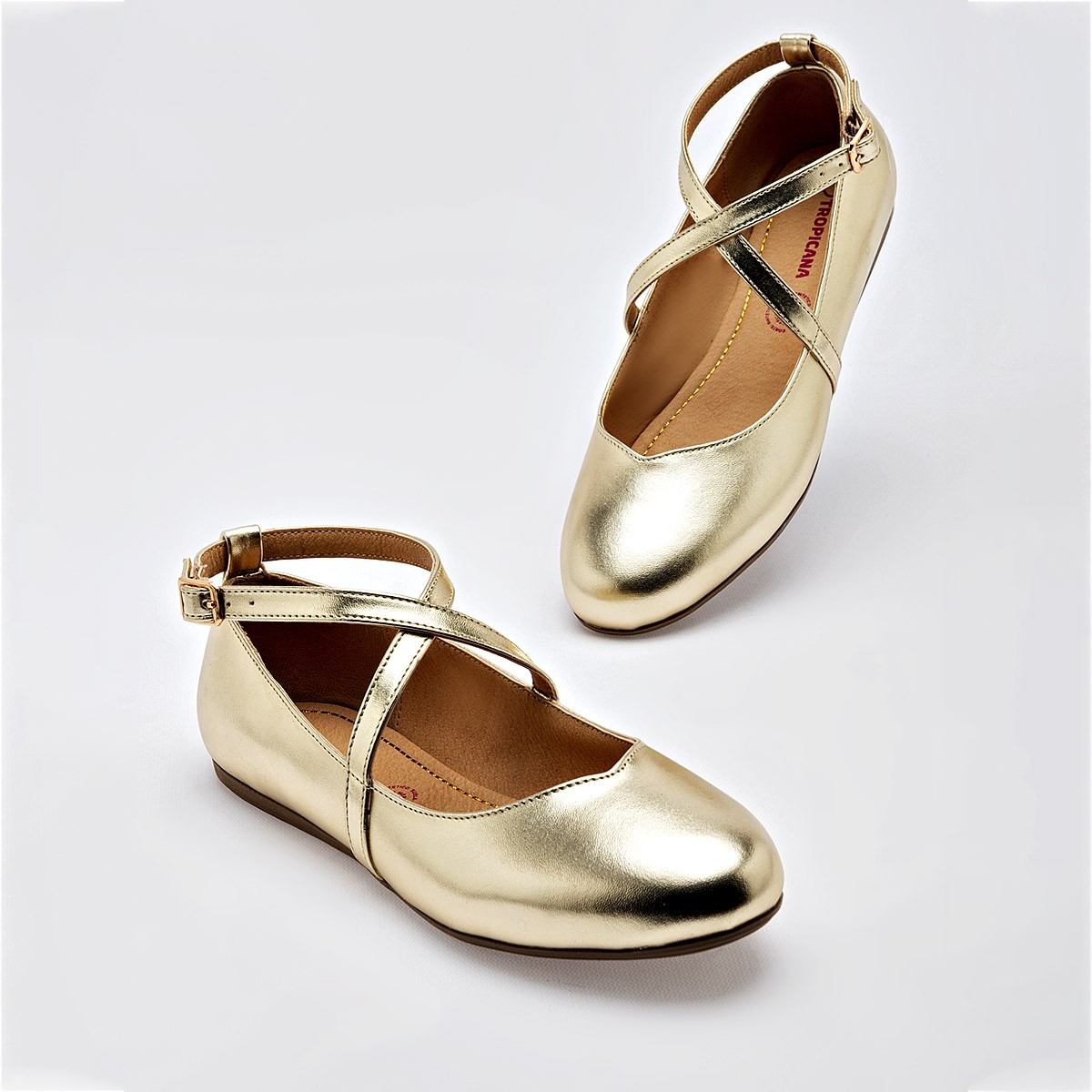 ZAPATO FLATS Tropicana MUJER TR461014 COLOR ORO image number null