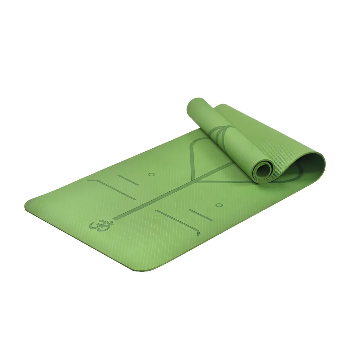 Tapete de Yoga con L&iacute;neas para Postura, 6 mm Verde image number null