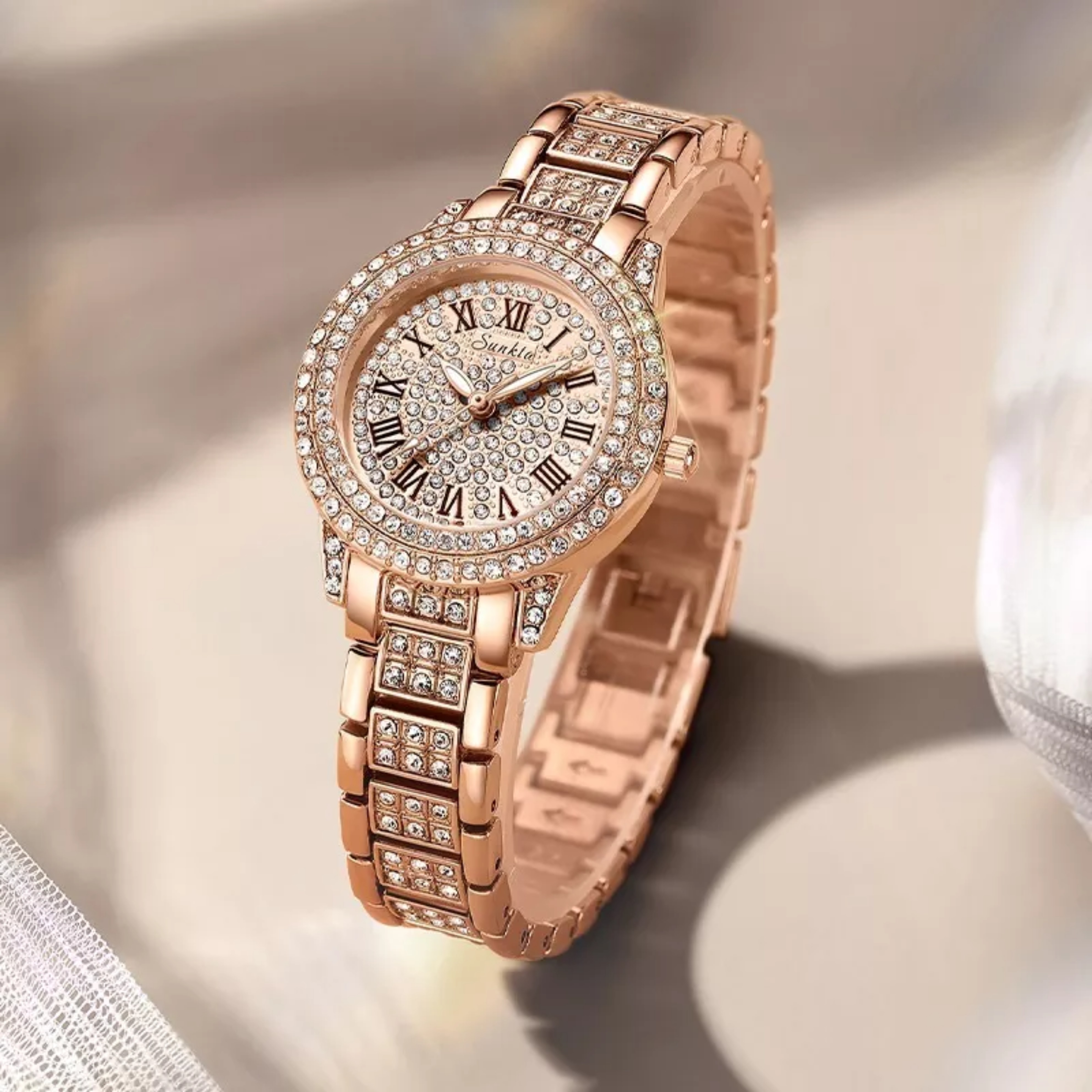 Reloj Cl&aacute;sico De Cuarzo Para Mujer, Reloj De Pulsera Con Dia. image number null