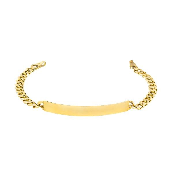 ESCLAVA BARBADO / CUBANO 19.5 CM CALIBRE 5 MM ORO DORADO 14 KILATES image number null