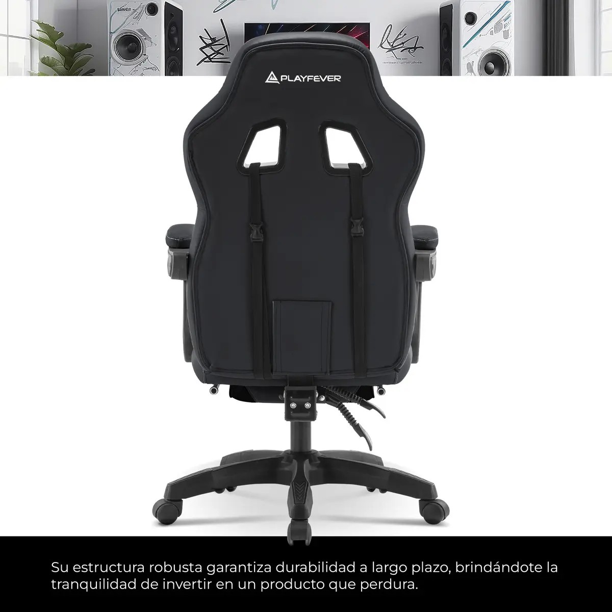 Silla Gamer Omega Escritorio Ergonomica Reclinable Color Negro Material Del Tapizado Cuero Sint&eacute;tico image number null