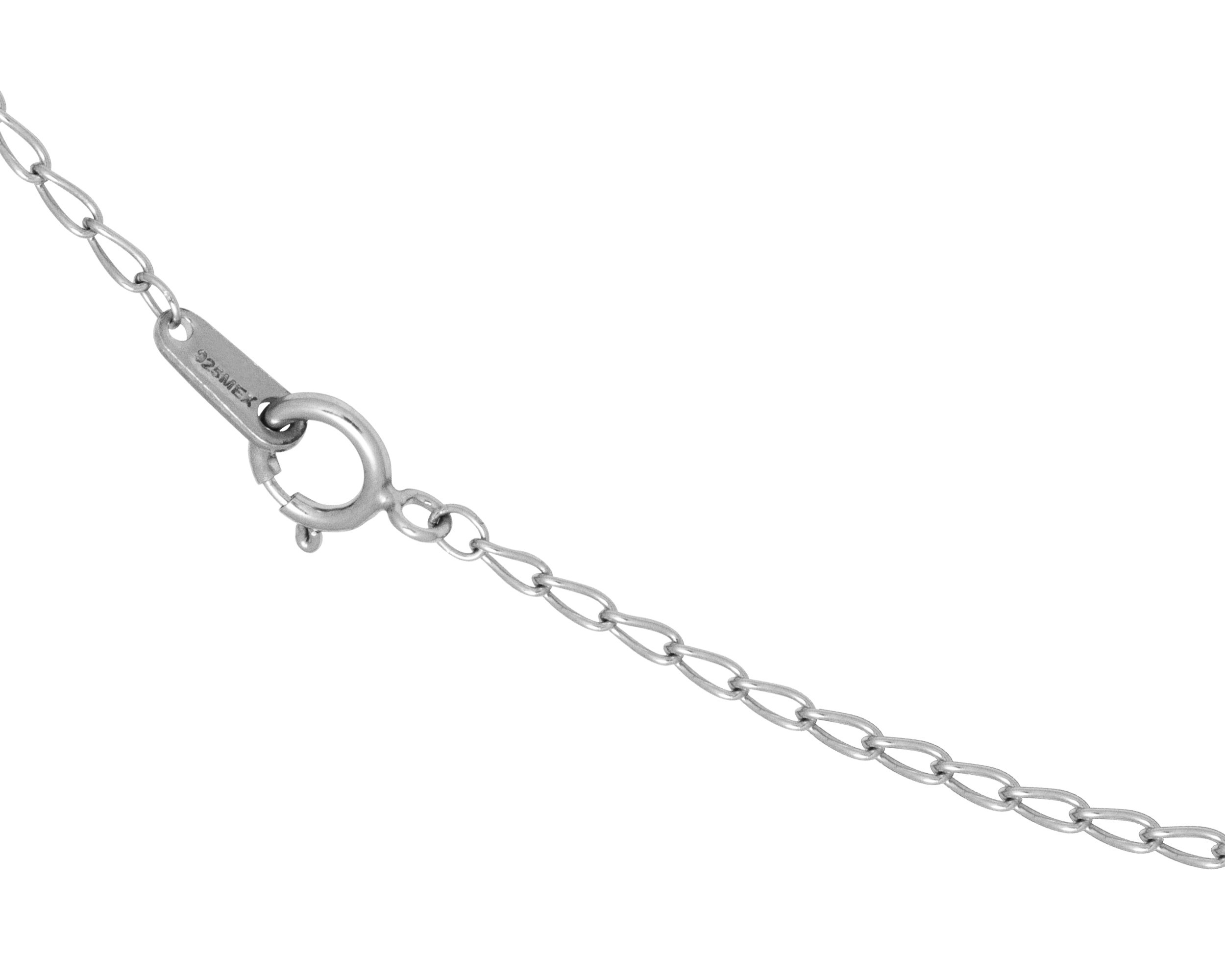 Collar Gargantilla Plata 925 Horoz Letra Inicial Cursiva D 45cm SP1404 image number null