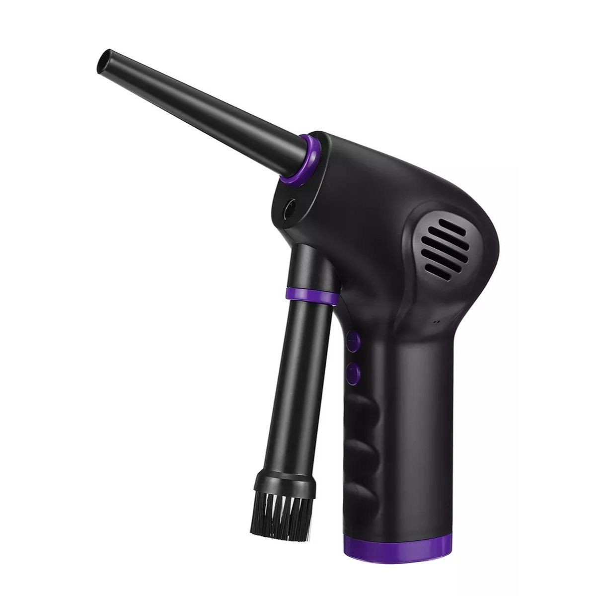 Kit Limpieza Pc Inal&aacute;mbrico Plumero Aire Soplador 45000rpm Negro linea Morado image number null
