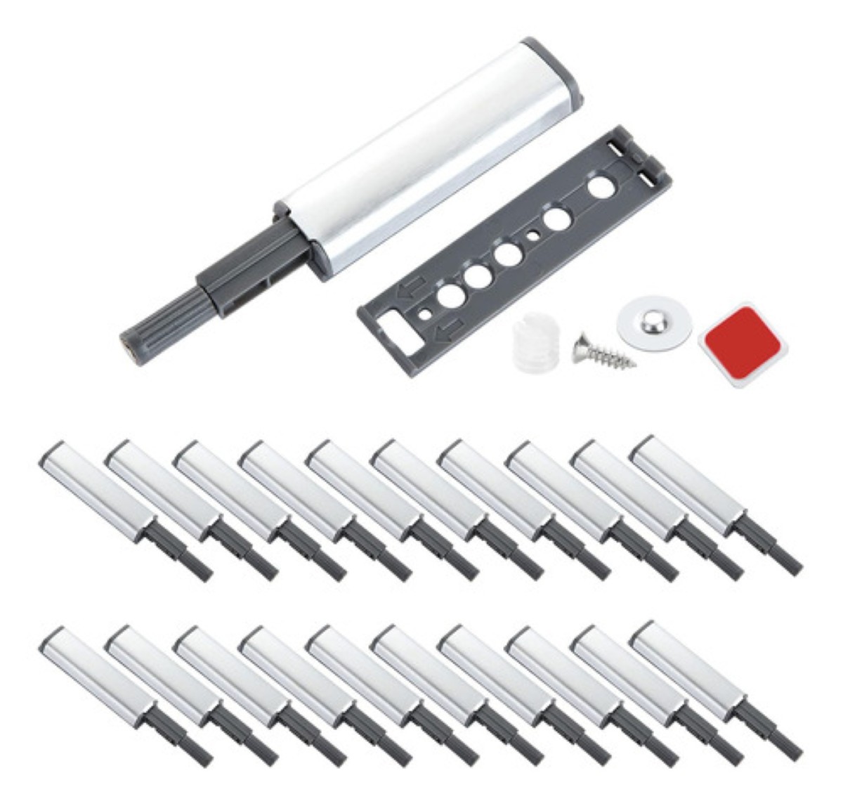 30pcs Herrajes De Cajones Push Open Para Puerta Gabinete blanco plata image number null
