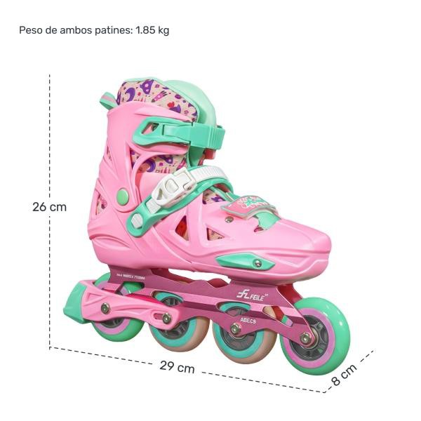 Patines Linea 4 Ruedas Soporte Aluminio Abec 9 Adultos Ni&ntilde;os Little Monkey image number null