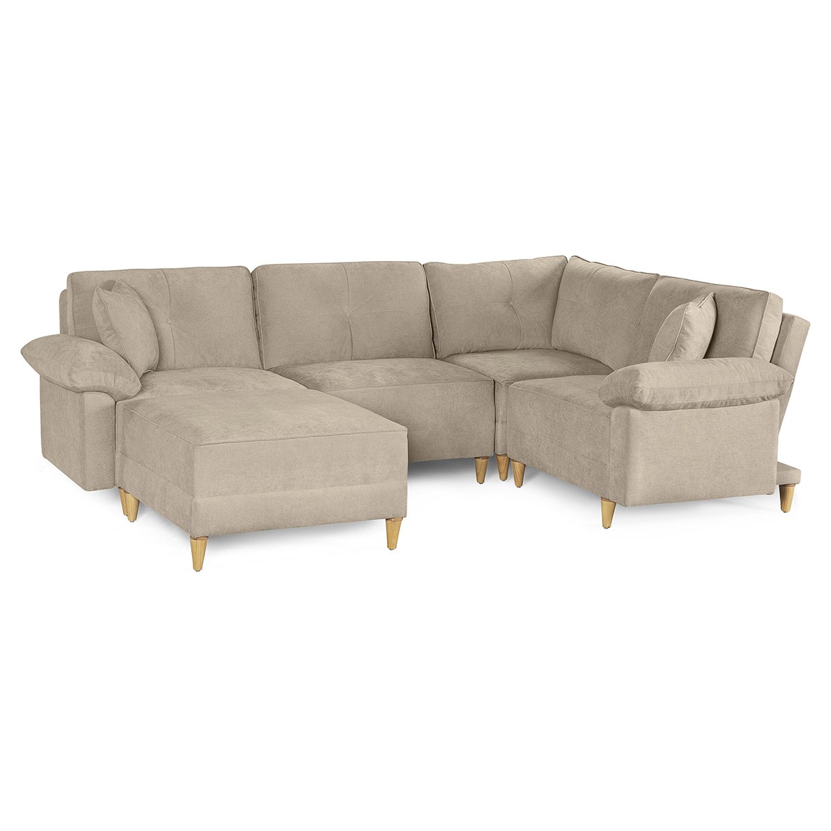 Sala de 5 mod&uacute;los Makora Maristella con Memory Foam, Color Arena Chenille, Respaldo Reclinable de 3 Posiciones image number null