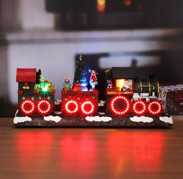Tren Electrico Navide&ntilde;o Con Musica Navide&ntilde;a Y Luz 3 Vagones image number null