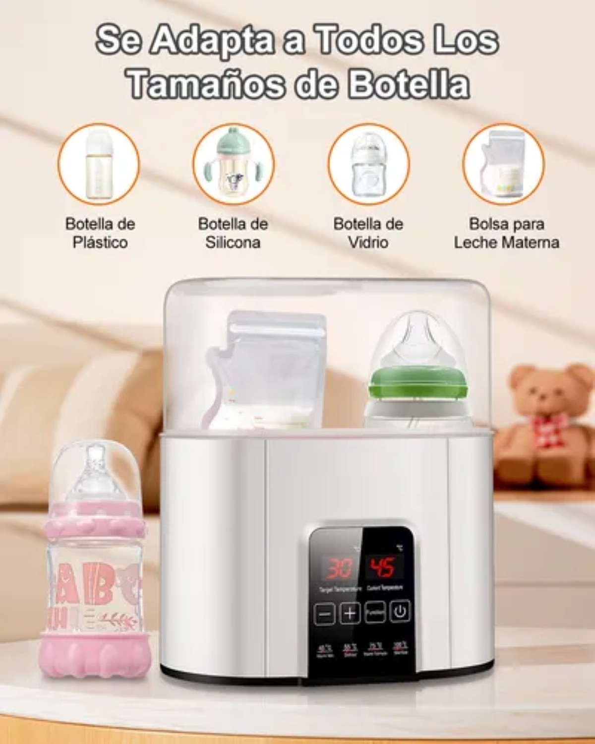 Calentador R&aacute;pido De Biberones Para Leche Materna Y F&oacute;rmula Blanco image number null