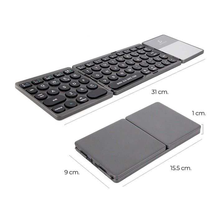 Teclado Inal&aacute;mbrico con trackpad para Windows y Mac . image number null