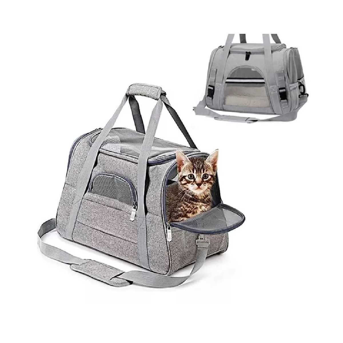 Transpirable Mochila Transportadora Con Suave Mantas Perros Gatos image number null