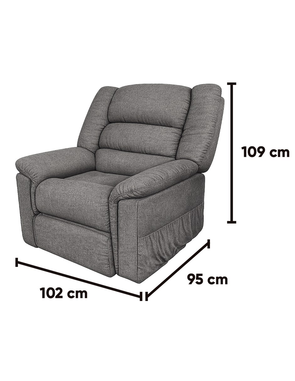 Reposet / Reclinable Modelo Sonora gris claro - Kessa image number null