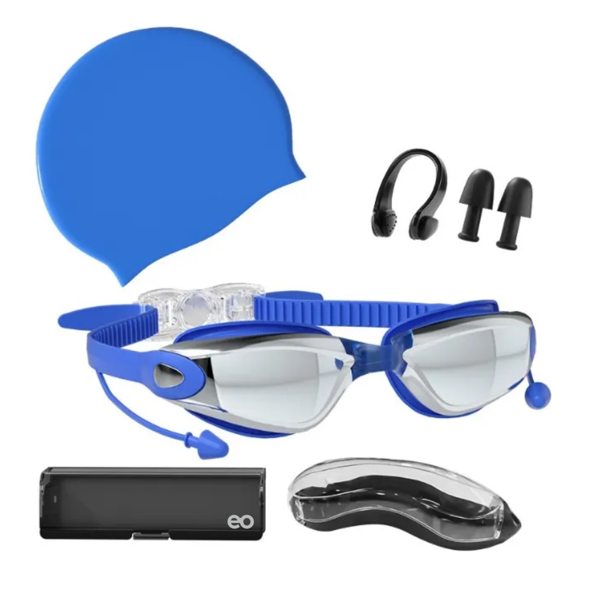 Gafas De Nataci&oacute;n Sin Fugas Protecci&oacute;n Uv Antiempa&ntilde;o Gogles Azul image number null
