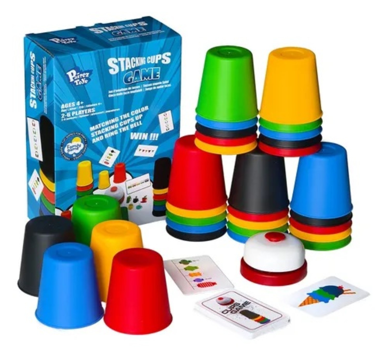 Juego R&aacute;pido De Apilar Y Emparejar Vasos Colores image number null