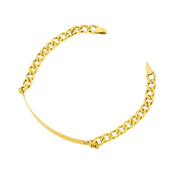 ESCLAVA BARBADO / CUBANO 19.5 CM CALIBRE 5 MM ORO DORADO 14 KILATES image number null