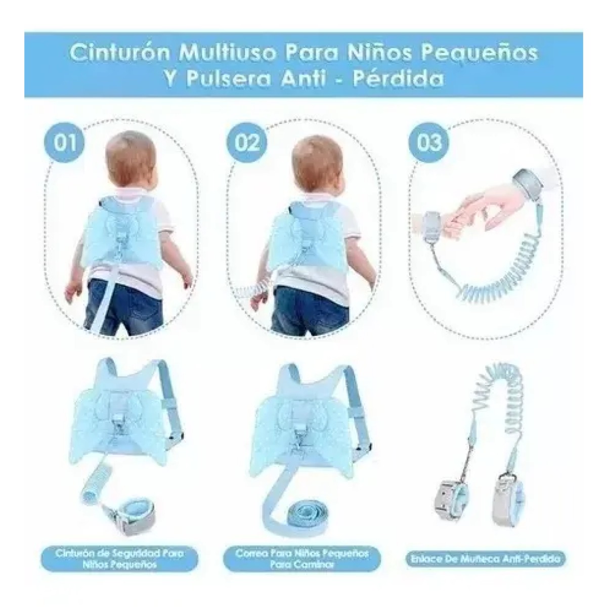 Arn&eacute;s 3 En 1 Para Ni&ntilde;os Peque&ntilde;os, Color Celeste image number null