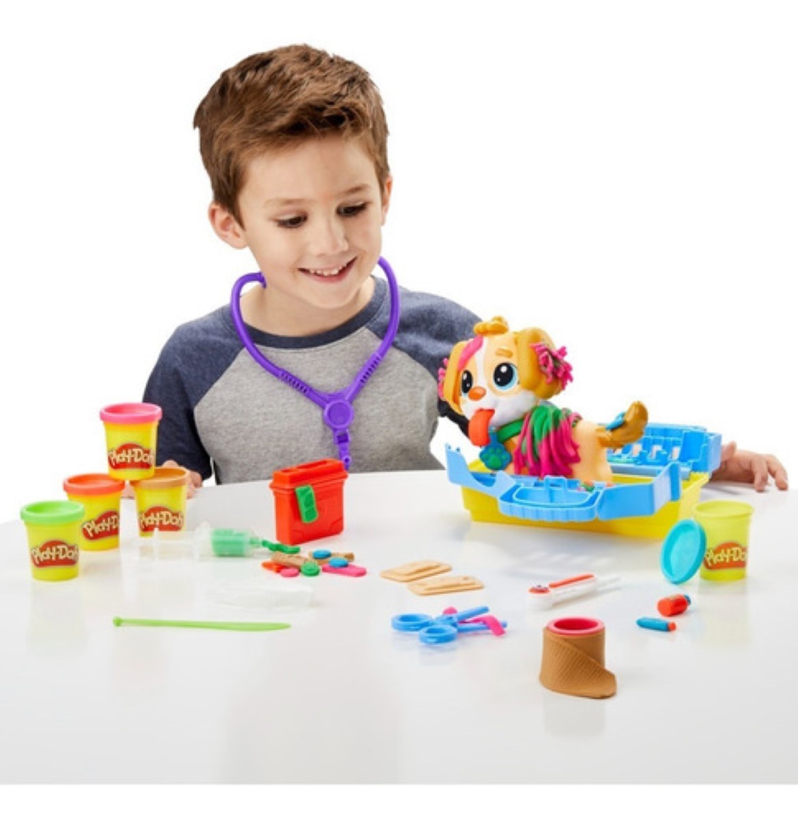 Set De Masas Hasbro Play-doh Veterinario Con Accesorios +3 . image number null