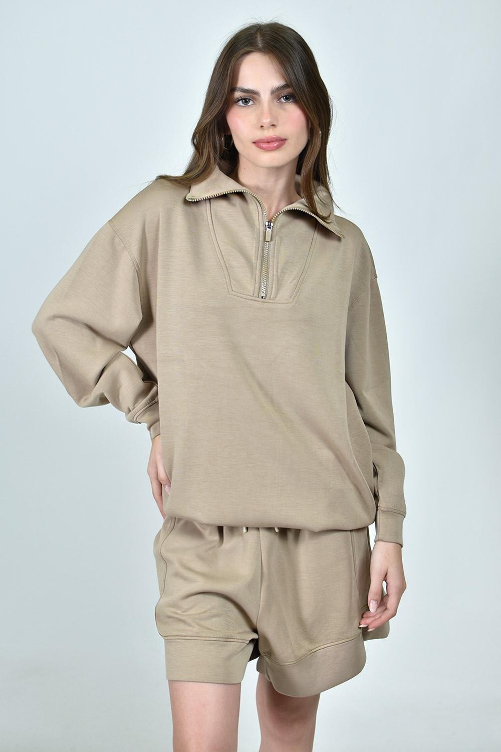 Conjunto sport sudadera y short Roman Fashion / Juvenil, 9011 (Cafe) image number null