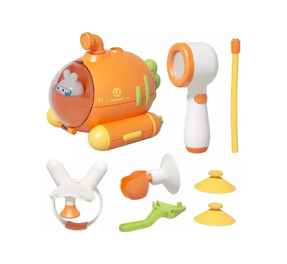 Juguete Regadera Ba&ntilde;o Bebes NARANJA image number null