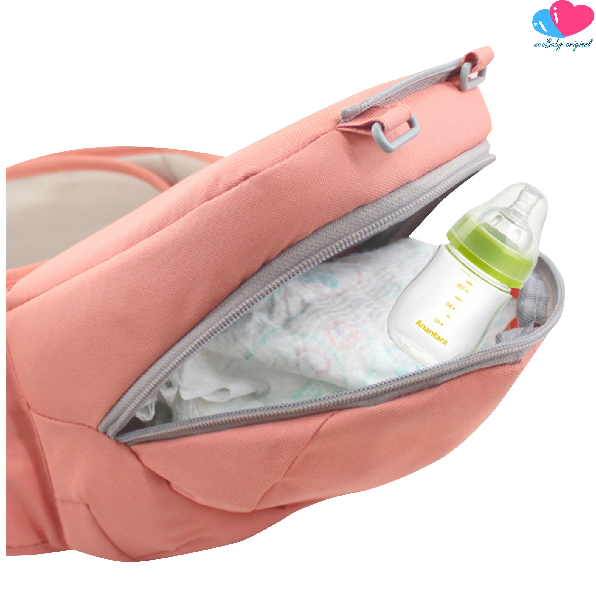 Canguro Portabeb&eacute; Ergon&oacute;mico con Asiento en Cintura Suave Para Beb&eacute;s 0+36 Meses Azul image number null