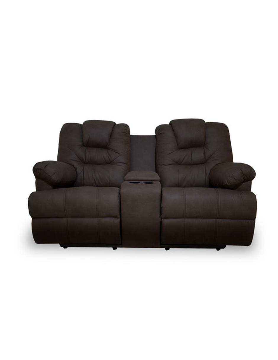 Set Sala Estancia: Sala Modular Caprice Gris + Sof&aacute; Reclinable Doble Ferrata Caf&eacute; image number null