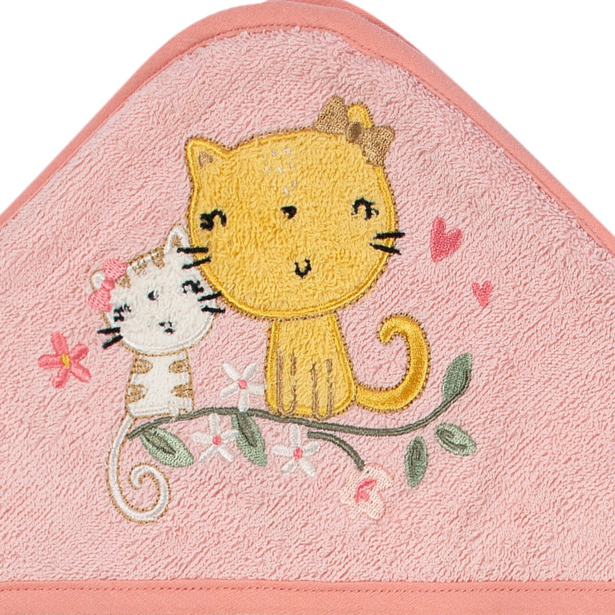 Set 2 toallas beb&eacute; Gerber con capucha rosa 66&times;76 cm algod&oacute;n image number null