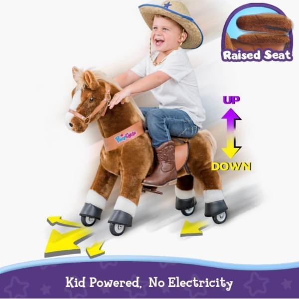 Pony para ni&ntilde;os no el&eacute;ctrico mec&aacute;nico movimiento real image number null
