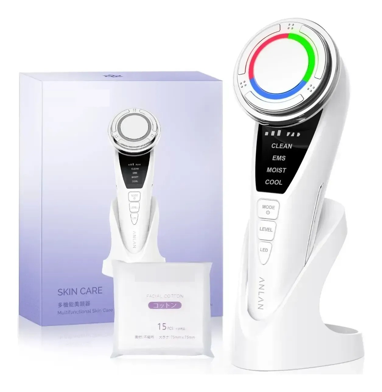 Electroestimulador Facial Multifuncional Ultras&oacute;nico BLANCO image number null
