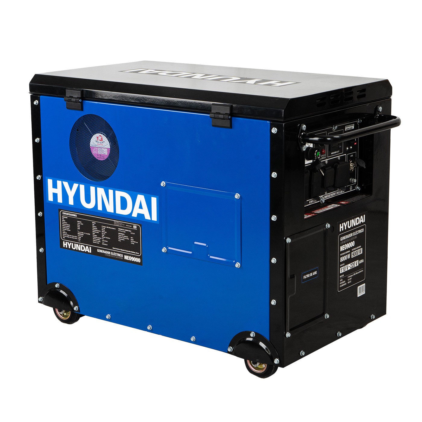Generador Hyundai 9,000 Watts Profesional Silencioso 110v/220v - NEO9000 image number null